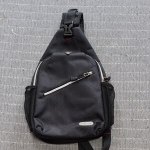 Men's Black Crossbody Sling Bag - Unbranded